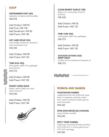 Ping's Bia Hoi menu 