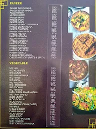 Shrinathji Restaurant & Banquet Hall menu 1