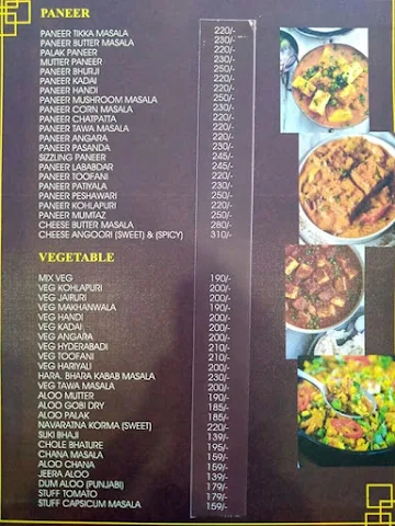 Shrinathji Restaurant & Banquet Hall menu 