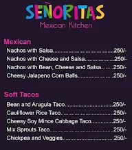 Senorita's Mexican Kitchen menu 2