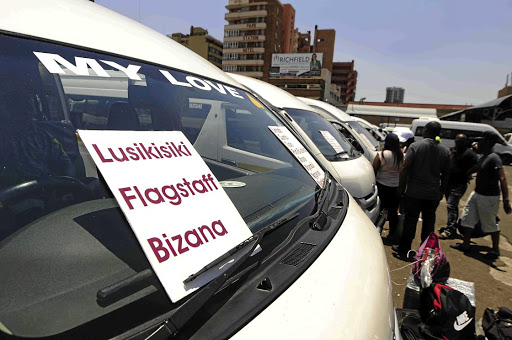 The Wanderers taxi rank in Johannesburg is a hive of activity in December as people who live and work in Gauteng travel their homed in different provinces and holiday destinations. /Gallo Images