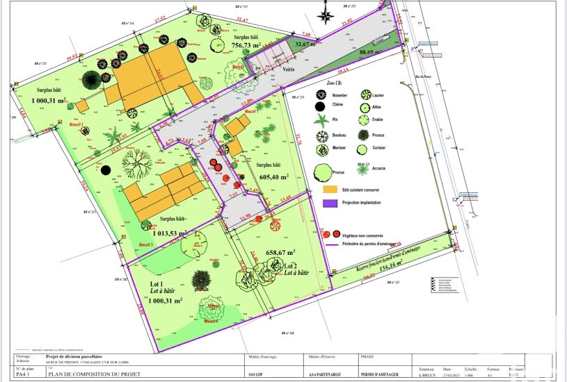  Vente Terrain à bâtir - 606m² à Saint-Cyr-sur-Loire (37540) 