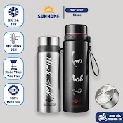 Bình Giữ Nhiệt Nóng Lạnh Sunhome Bình Đựng Nước Inox 304 Giữ Đá 48H Dung Tích Từ 600Ml - 1500Ml Khắc Tên Theo Yêu Cầu