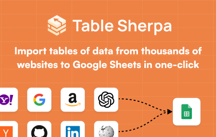 TableSherpa: Web to Sheets Exporter small promo image