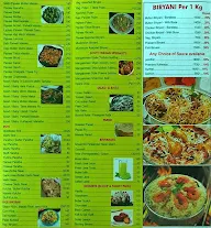 Sai Shabari's menu 2