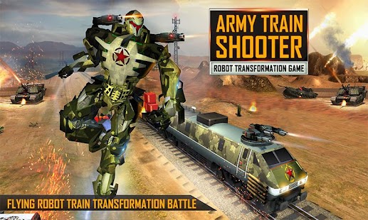 Transforming Robot Train US Army Train Shooter 1.2 APK + Мод (Бесконечные деньги) за Android