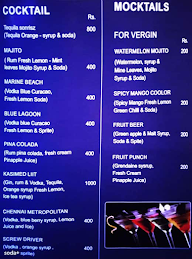 Velachery 2.0 menu 1