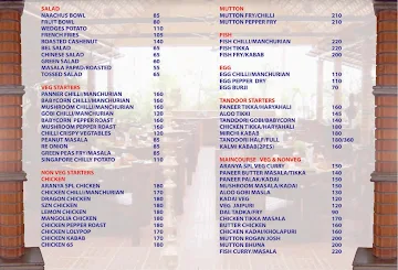 Aaranya Restaurant menu 