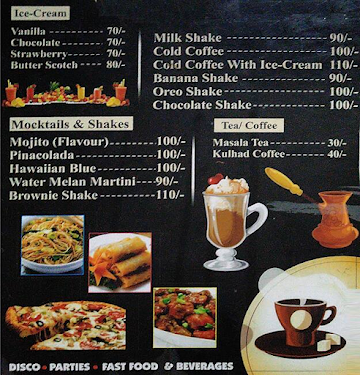 KD's Cafe menu 