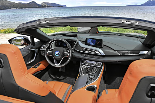 The interior has BMW hallmarks but in a unique way.