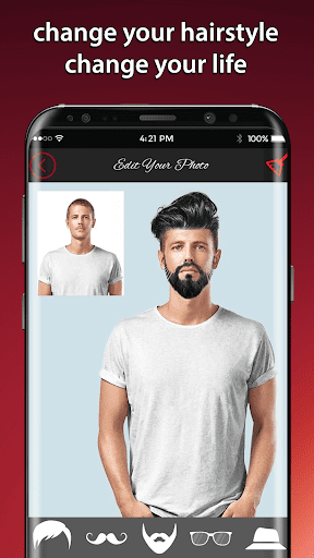 Man Hair Mustache Style  Glasses Boy Photo Editor