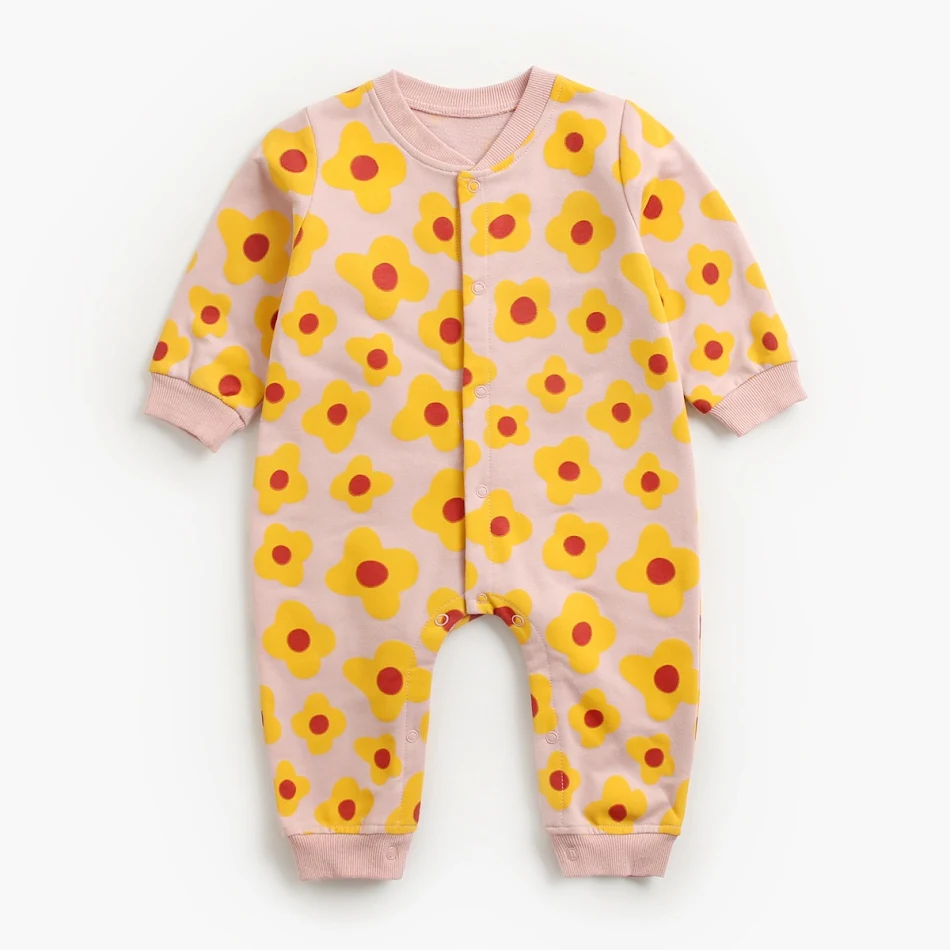 Baby jumpsuit Cartoon lange mouw romper Schattige babykleding Zachte en comfortabele overall Ideaal voor pasgeborenen en peuters Perfect voor dagelijks gebruik