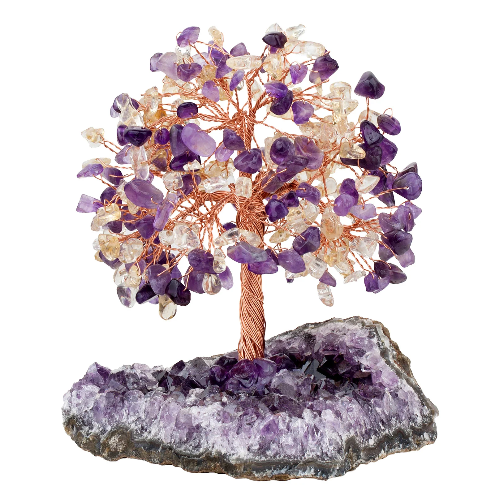 Title 10, Natural Amethyst Flower Tree Handicraft Ornamen...