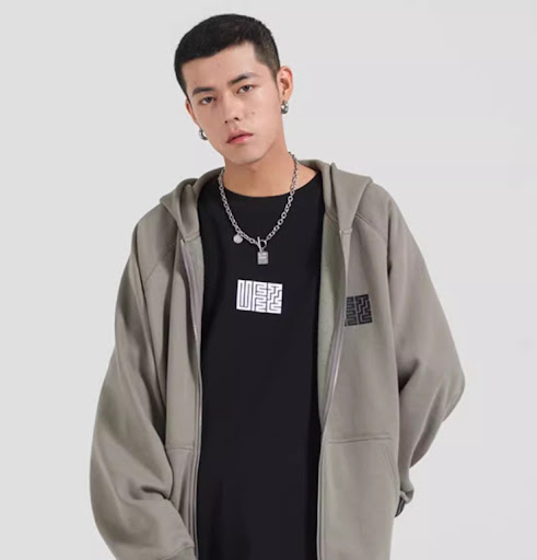 Title 5, Mens Loose Casual Shoulder Hooded Sweatshirt J...