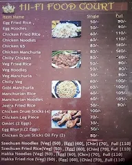 Hifi Food Court menu 1