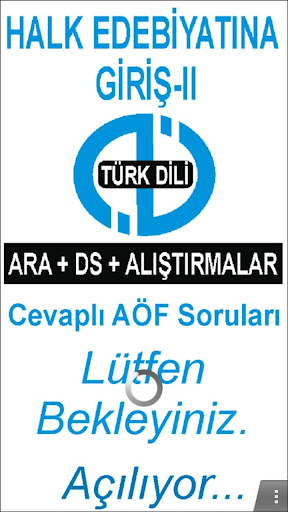 AÖF HALK EDEBİYATINA GİRİŞ-II