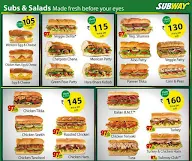 Subway menu 1