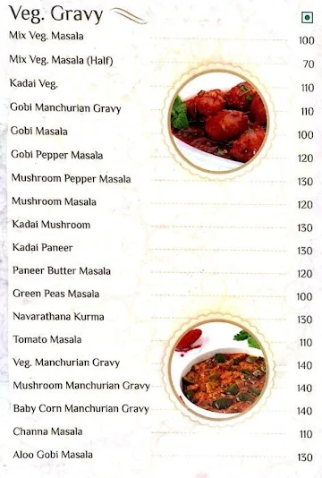 Sita Paani menu 