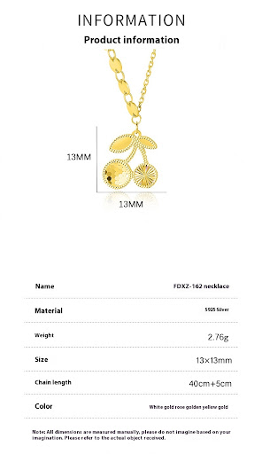 Title 5, S925 Silver Sweet Cute Honeycomb Fruit Cherry N...