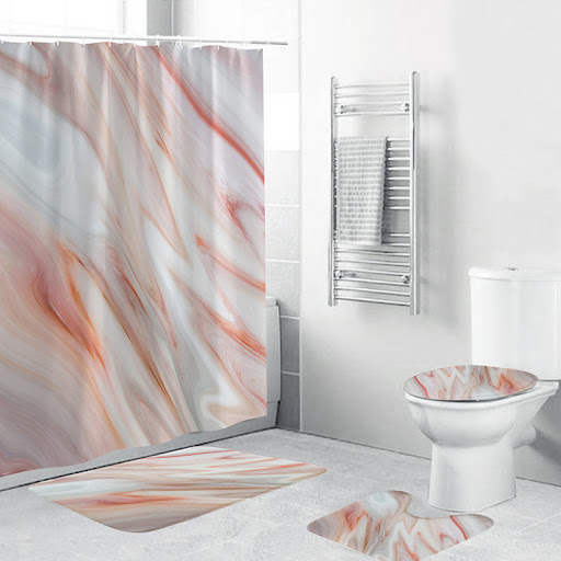 Title 2, Digital Printing Shower Curtain Floor Mat Toile...