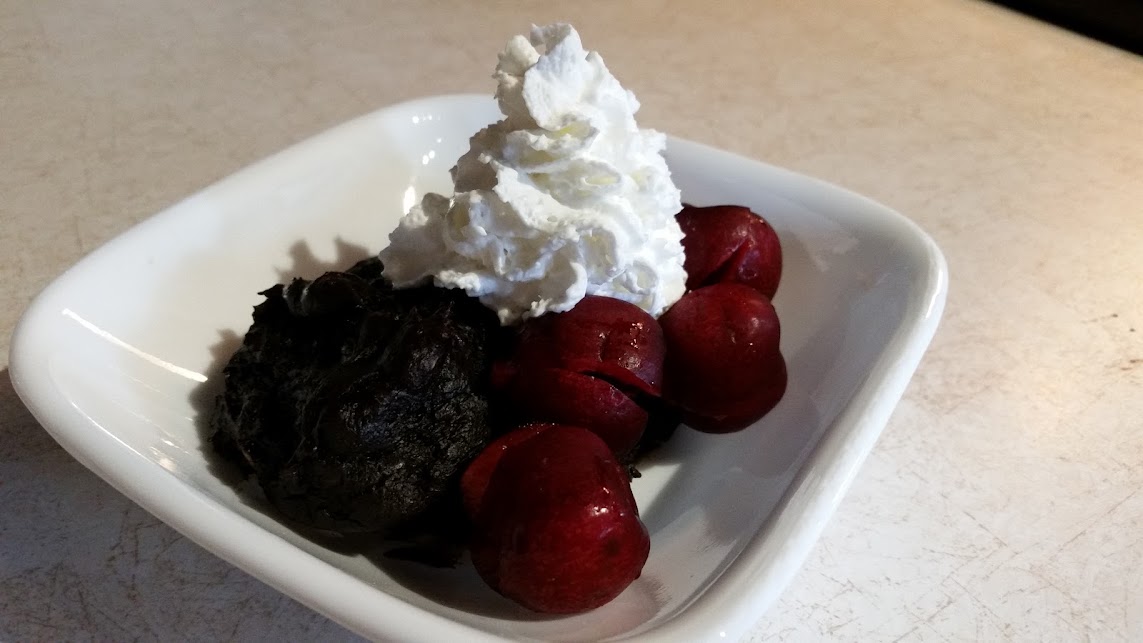 My favorite!  Cookies with fresh cherries and cream!