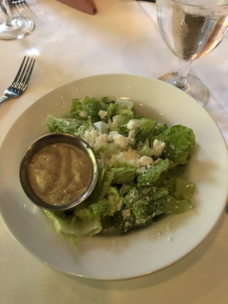 Caesar Salad, homemade dressing, no croutons
