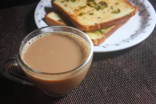 Bread Butter Toast With 2 Ginger Tea