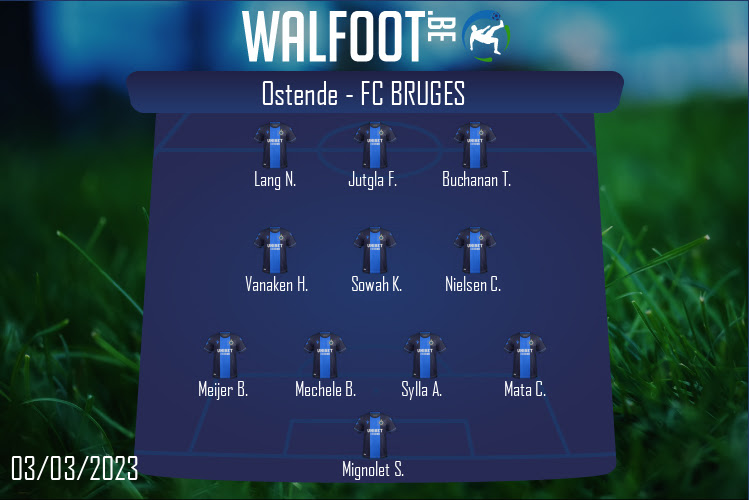Composition FC Bruges | Ostende - FC Bruges (03/03/2023)