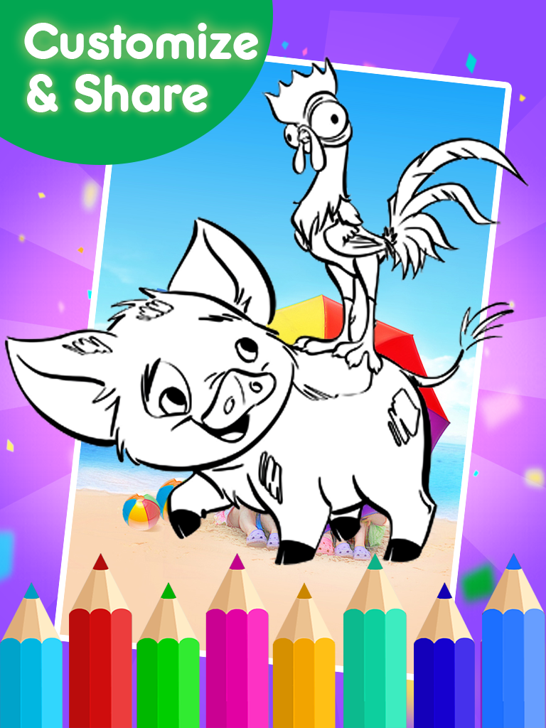 Coloring Games for moanaa Screen 2