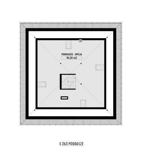 E-263 - Rzut poddasza do adaptacji