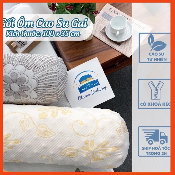 Gối Ôm Dài Cao Su Non Cho Người Lớn, Gối Ôm Ngủ Kèm Bao Gối Ôm Cho Bà Bầu Thay Vỏ - Otama Bedding