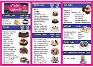 Cakes & Moments menu 2