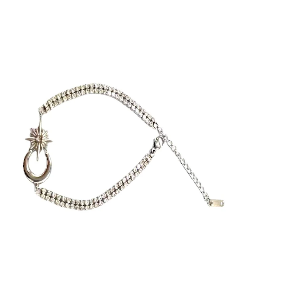 RVS Meteor Maan Armband Eenvoudige Temperament Minimalistisch Design Duurzaam Verstelbaar Elegantie voor Dagelijks Gebruik