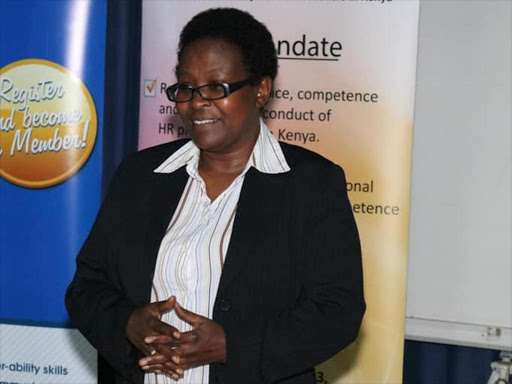 Incoming IPOA chair Ann Makori during a past event in Nairobi. /TWITTER