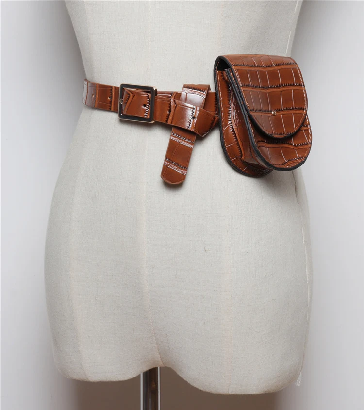 Title 6, Removable Belt Bag for Women Red Stylish Net De...