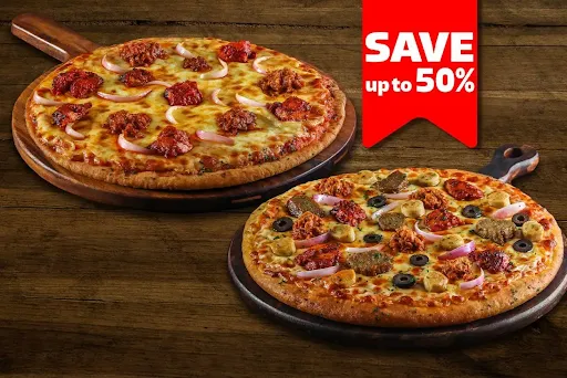 2 Medium Non-Veg Pizza Starting At Rs 599 (Save Upto 50%)