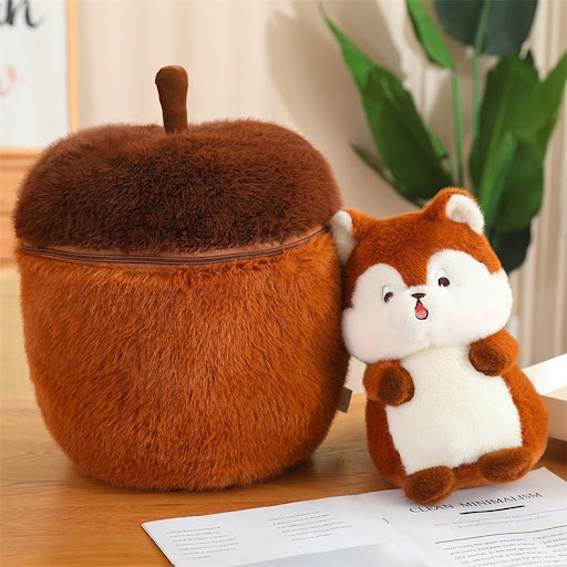 Title 9, Novelty Pinecone Squirrel Doll. A cuddly, soft ...