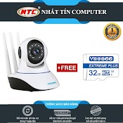 Camera Ip Wifi Yoosee 3 Râu Hf315W 2.0Mp Fullhd 1080P Có Lan - 10 Đèn Hồng Ngoại Đàm Thoại 2 Chiều (Trắng) Kèm Thẻ 32Gb