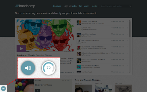 Bandcamp Volume Control