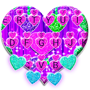 Typany Glitter Hearts Keyboard Theme  Icon