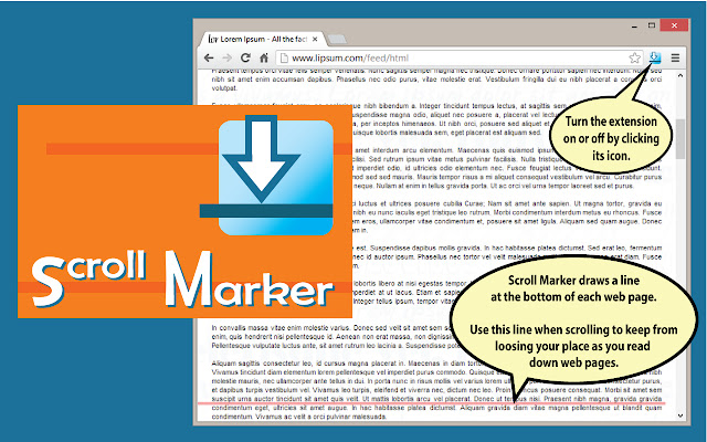 Scroll Marker chrome extension