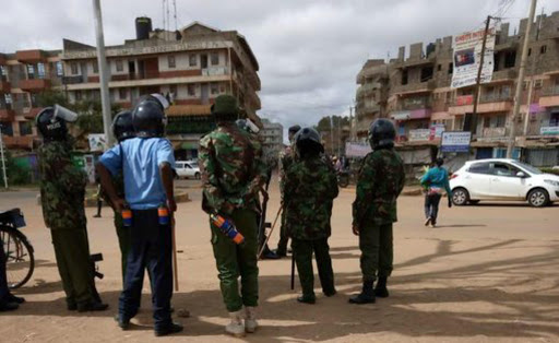 Police with teargas