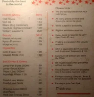 Bar One menu 2