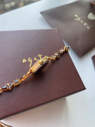 Title 1, Natural Garnet Disc Vintage Bracelet Quartz Wo...