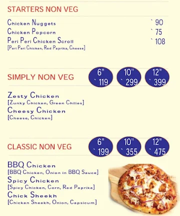 Thorah Pizza Paradise menu 