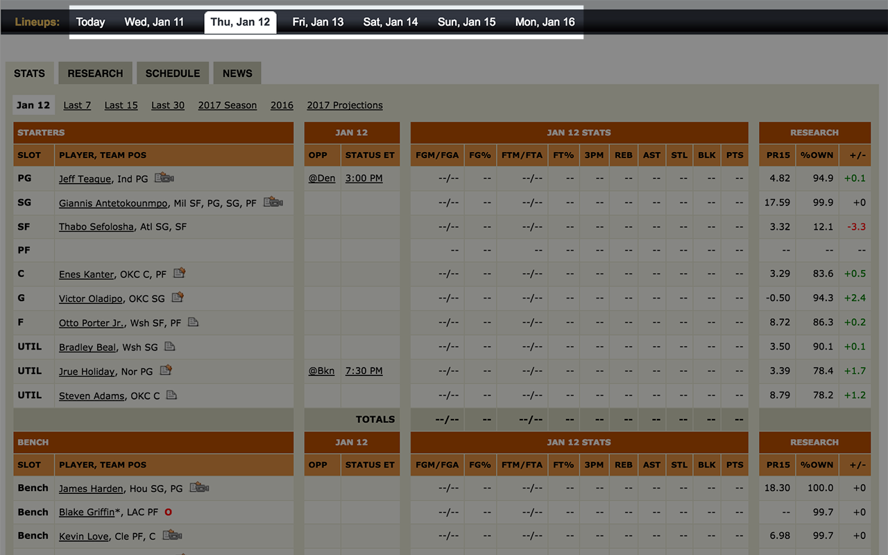 ESPN Fantasy Period Viewer Preview image 0