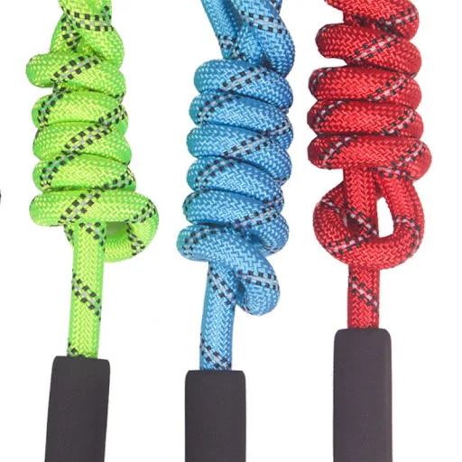 Reflective P Chain Large Dog Leash Slip Collar 2 Handles pet Walking Lead Long short Dog Rope Double handle For Medium b