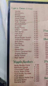 Queen Dairy Ice Mall menu 3