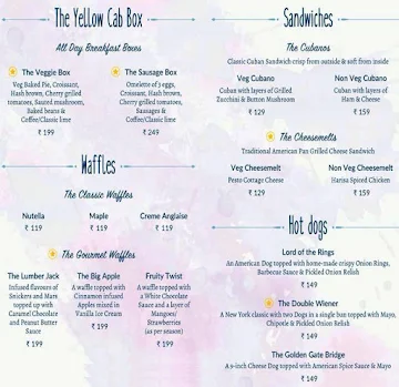 Uncle Jack's menu 