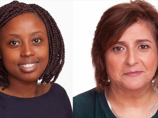 Kenyan journalist Muthoki Mumo and CPJ Africa programme coordinator Angela Quintal who were arrested in Dar es Salaam on November 7. /COURTESY